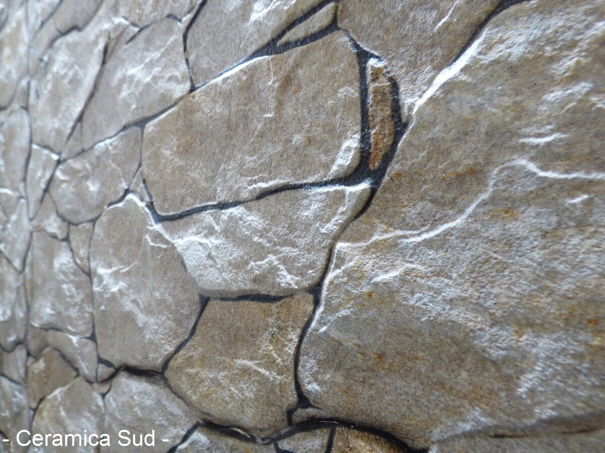 Rivestimento in finta pietra per muri interno / esterno ciottolisassi muri  antichi - Ceramica Sud