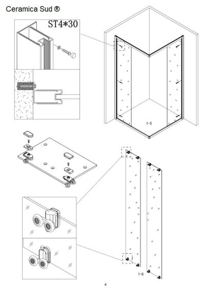 Box doccia rettangolare Piazza angolare 70 x 100 cm. cristallo anticalcare spessore 6 mm. - immagine 40