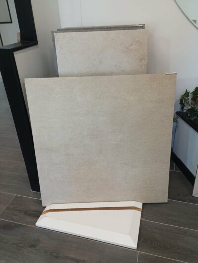 Pavimenti spessorati 20 mm. 2 cm. per esterno gres porcellanato antimacchia graphis beige 80 x 80 cm. - posa su ghiaia carrabile - immagine 5