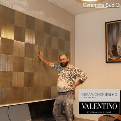 Rivestimento decorativo 3D soggiorno / salotto Oro Platino Valentino - immagine 2