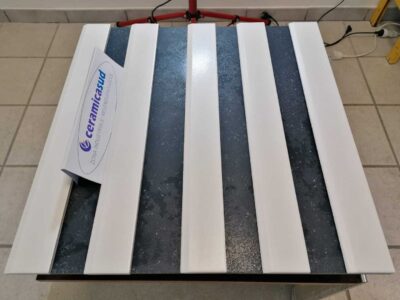 Battiscopa porcellanato bianco con smusso smaltato 60 cm. x 7 - spessore 0,6 cm. - immagine 8