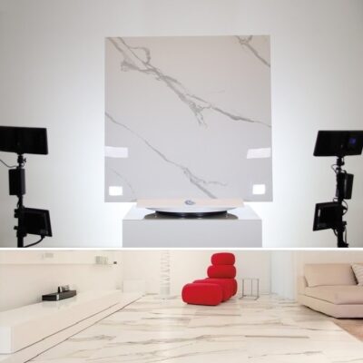 Miglior pavimento bianco in gres porcellanato lucido effetto marmo statuario calacatta 100 x 100 cm. - immagine 2