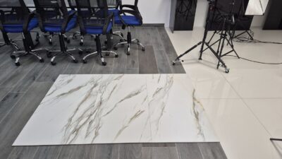 Pavimento effetto marmo calacatta bianco vena oro e argento gres porcellanato 120 x 60 cm. - immagine 20