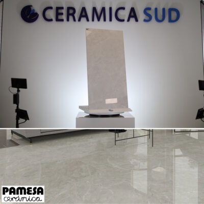 Pavimento Gres porcellanato effetto marmo lucido a specchio levigato toni di bianco Pamesa 60 x 120 cm. - immagine 2