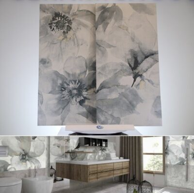 Piastrelle decorative bagno floreali foglie e fiori Universal Bloom rettificato 60 x 120 cm.